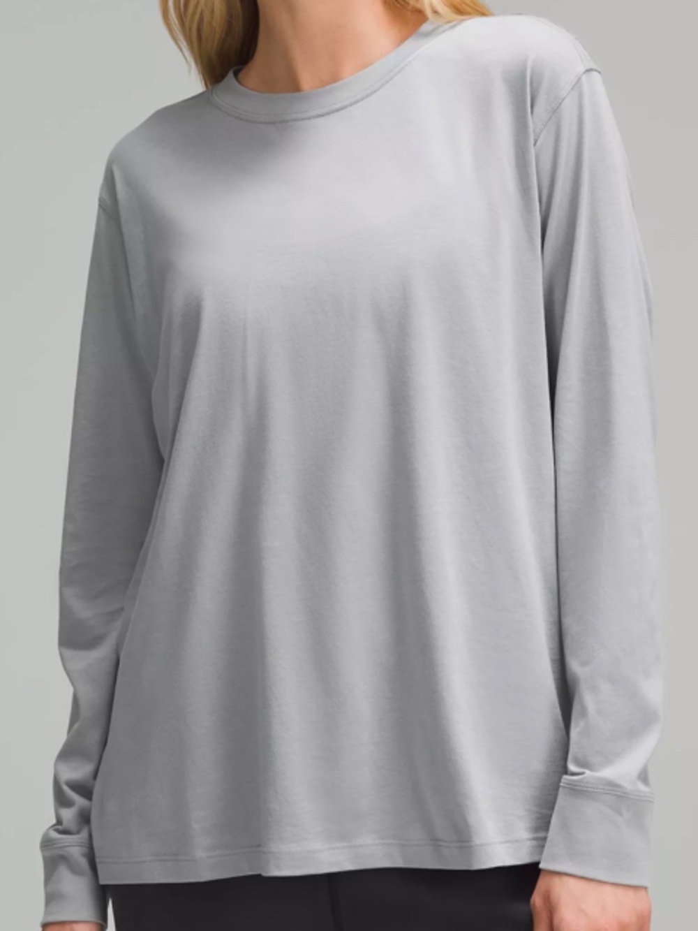 Lululemon All Yours Long-Sleeve Shirt, Rhino Gray, Sz 6